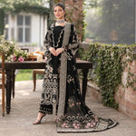 Luxury Dhanak Embroidered 3-Piece Winter Suit – DE-6124 | Black & Red