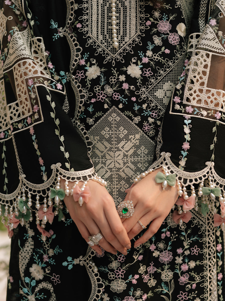 Bin Ilyas Dhanak Luxury Embroidered 3-Piece Unstitched Winter Suit – DE-4129