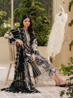 Bin Ilyas Dhanak Luxury Embroidered 3-Piece Unstitched Winter Suit – DE-4129