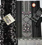 Bin Ilyas Dhanak Luxury Embroidered 3-Piece Unstitched Winter Suit – DE-4129