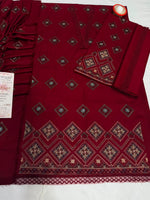 Bareeze Dhanak Embroidered 3-Piece Unstitched Winter Suit – DE-6187