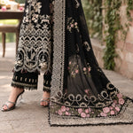 Luxury Dhanak Embroidered 3-Piece Winter Suit – DE-6124 | Black & Red